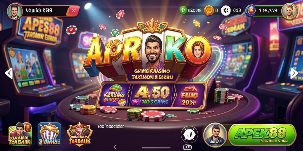 Tampilan permainan kasino seru dalam APEK88, siap untuk dimainkan.