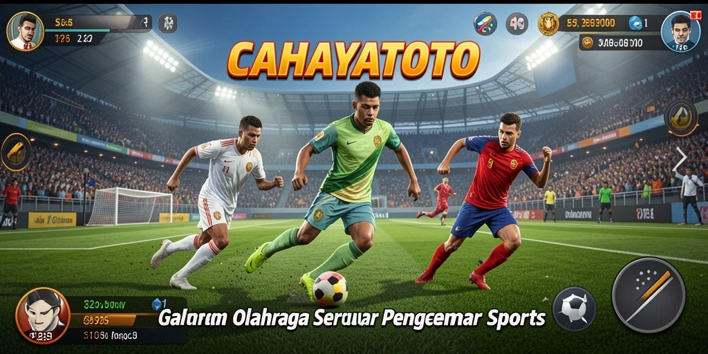 Screenshot utama CAHAYATOTO menampilkan gameplay olahraga yang seru.