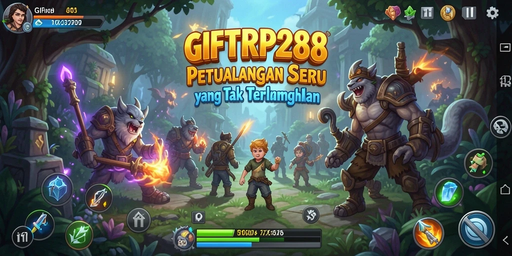 Screenshot utama GIFTRP288 menampilkan aksi seru permainan Adventure.