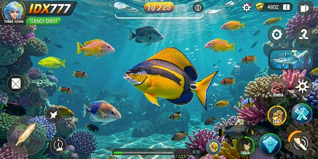 Tangkapan ikan yang seru di dalam game IDX777.
