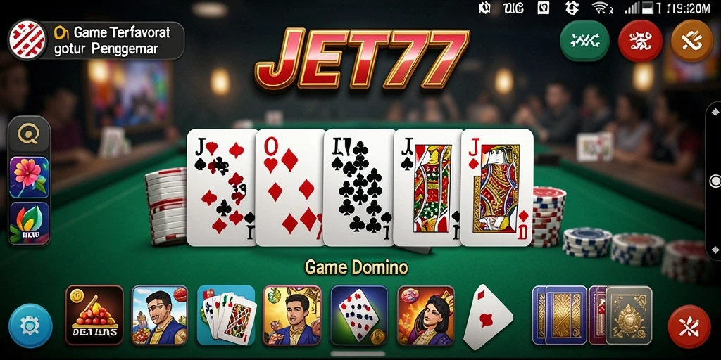 Tampilan gameplay Domino yang seru dalam JET77