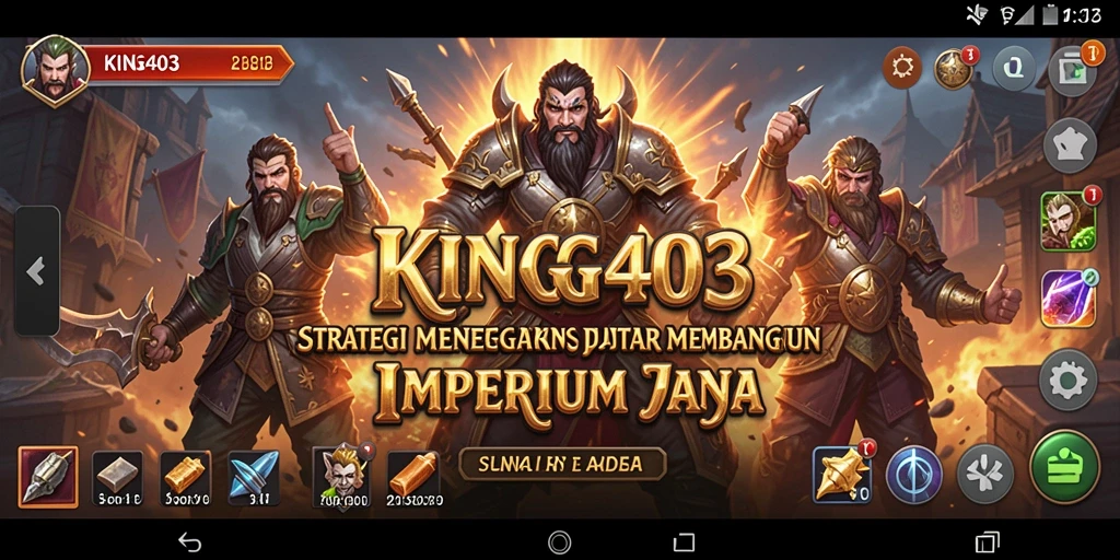 Tangkapan layar menunjukkan gameplay strategi yang mendebarkan di KING403.
