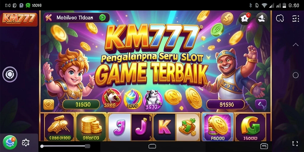 Gameplay seru dari KM777 menampilkan mesin slot yang beragam dan interaktif.