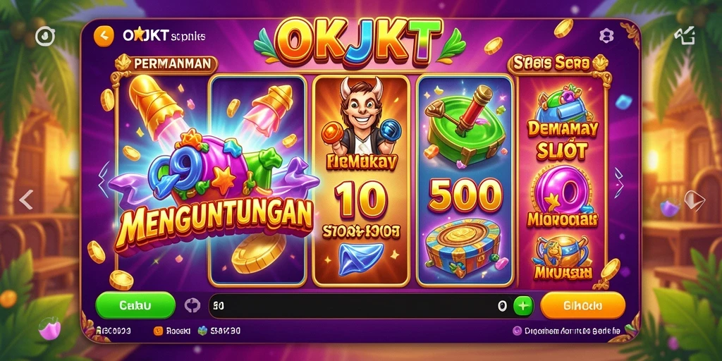 Tampilan gameplay OKJKT yang mendebarkan dan penuh warna.