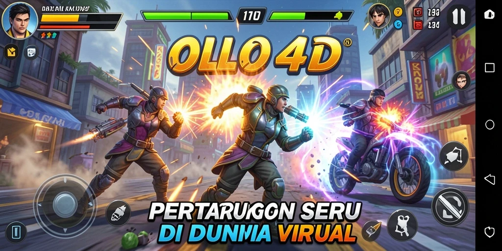 Tangkapan layar <strong>OLLO4D</strong> menampilkan aksi mendebarkan dalam pertarungan seru.