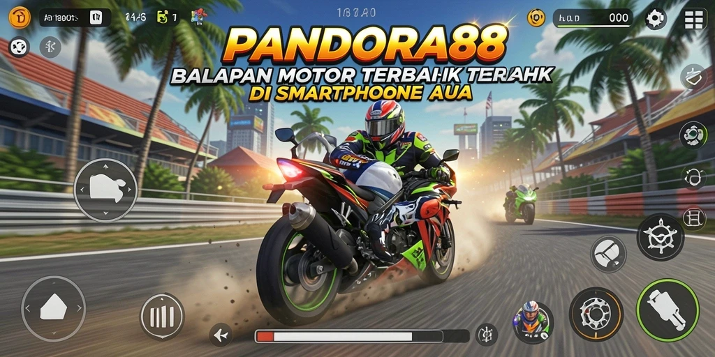Tampilan seru dari balapan motor di PANDORA88.