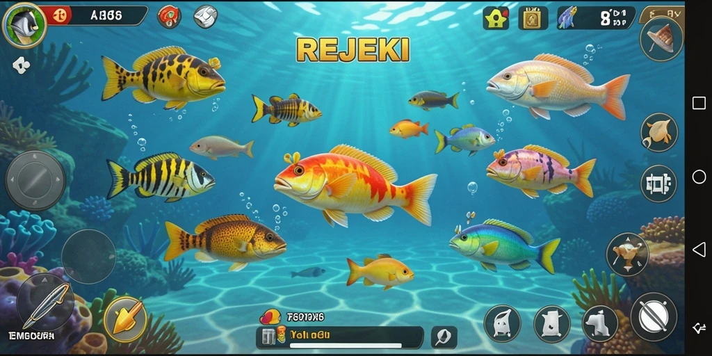 Gameplay seru Tembak Ikan di REJEKI.