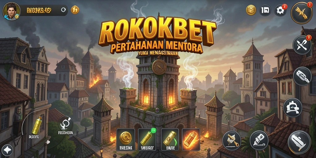Tampilan gameplay Tower Defense yang menarik di ROKOKBET.