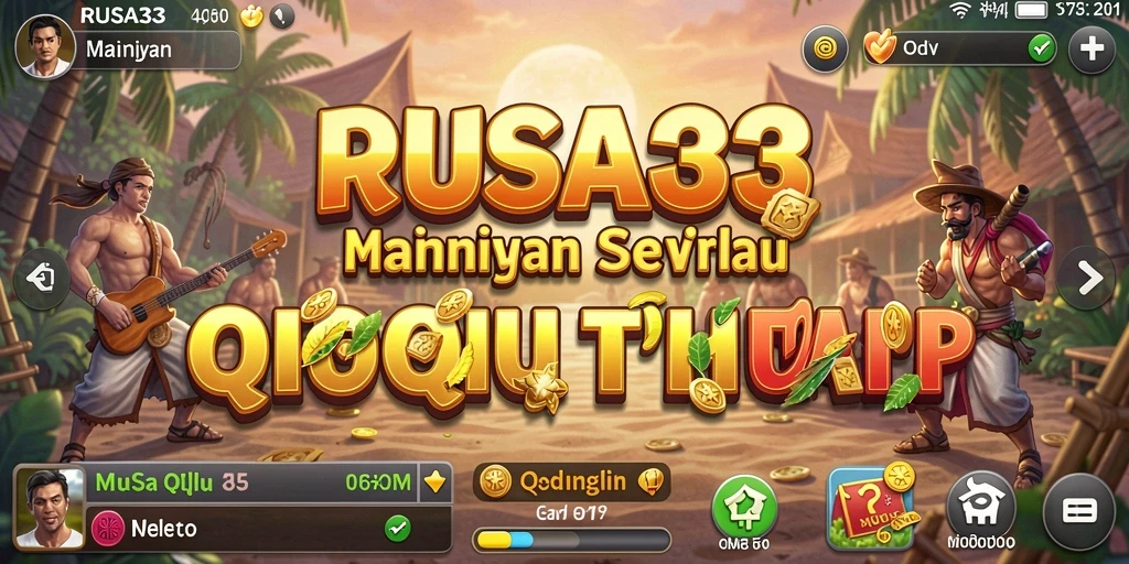 Screenshot gameplay RUSA33 yang menampilkan suasana seru bermain QiuQiu.