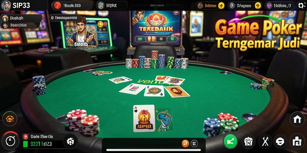 Screenshot SIP33 menampilkan gameplay Poker yang seru dan interaktif.