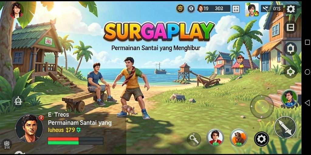 Tampilkan gameplay SURGAPLAY yang seru dan penuh tantangan.