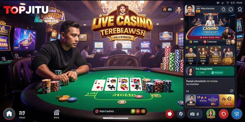 Gameplay menarik di TOPJITU yang menghadirkan dealer langsung.