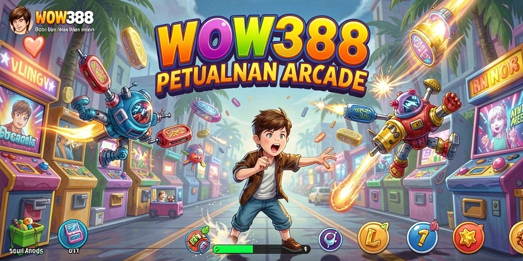 Menampilkan aksi seru dalam gameplay arcade yang menegangkan.