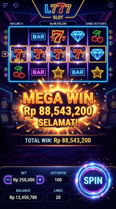 Tampilan utama l777 yang informatif dan menarik.